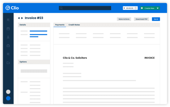 Clio_Manage_Simplified-UI_Billing_Invoice-EMEA Clio Manage Simplified UI