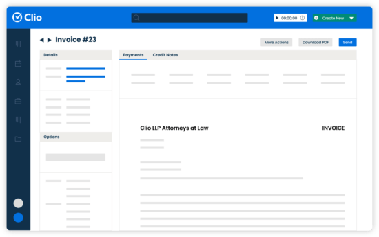 Clio Manage Simplified UI Billing Invoice Clio Manage Simplified UI Billing Invoice